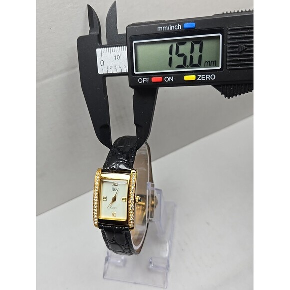 Camrose And Kross JBK Jackie Kennedy Gold Tone Crystal Tank Watch New Battery - Picture 6 of 11